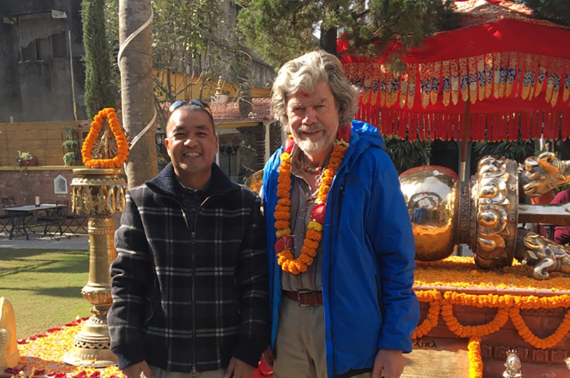 Bhai with Reinhold Messner